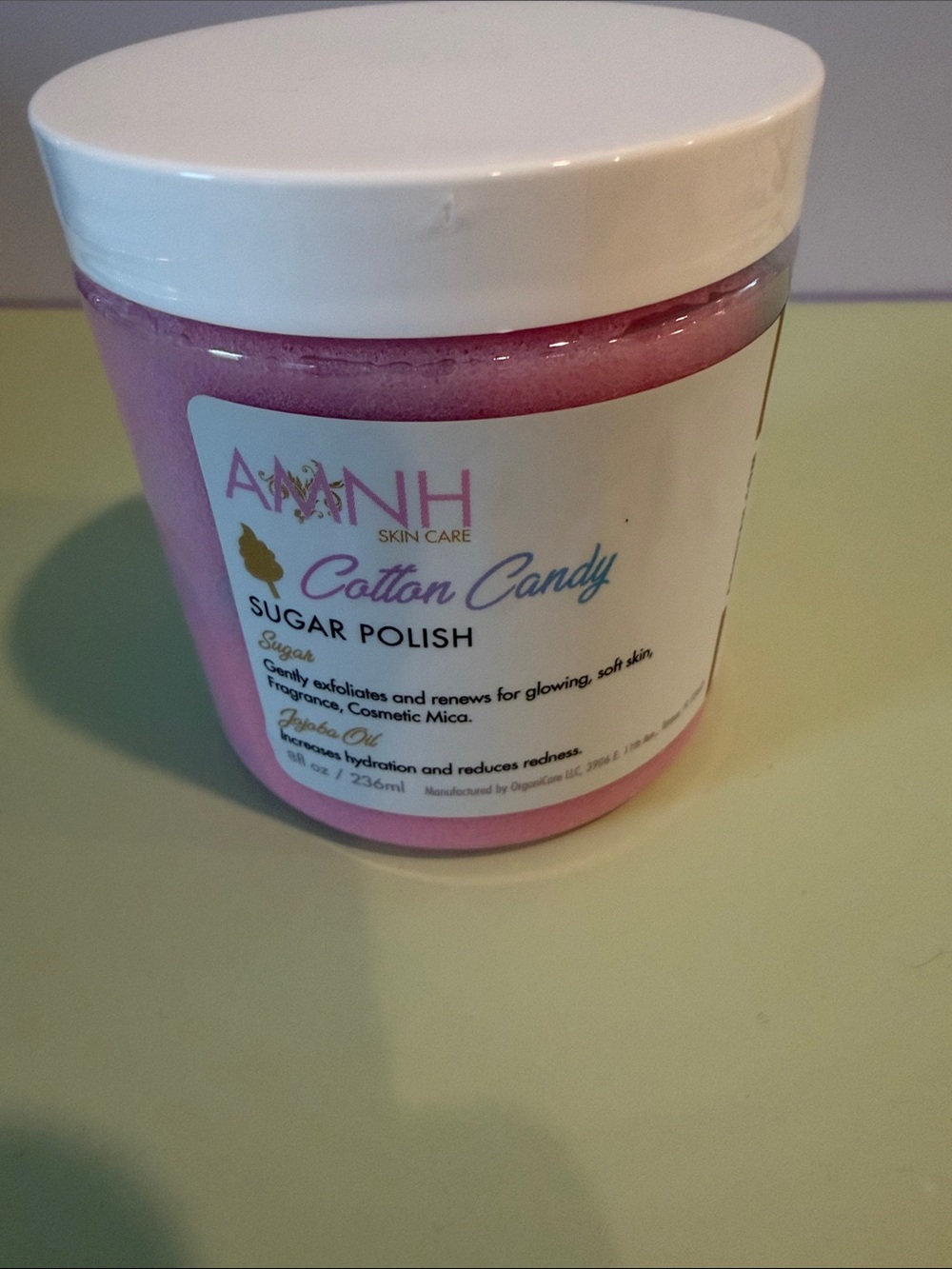 AMNH Cotton Candy Pink Sugar Polish — Gentle Exfoliating Body Scrub